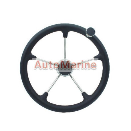 STEERING 316SS W/PU FOAM & KNOB 15 GREY