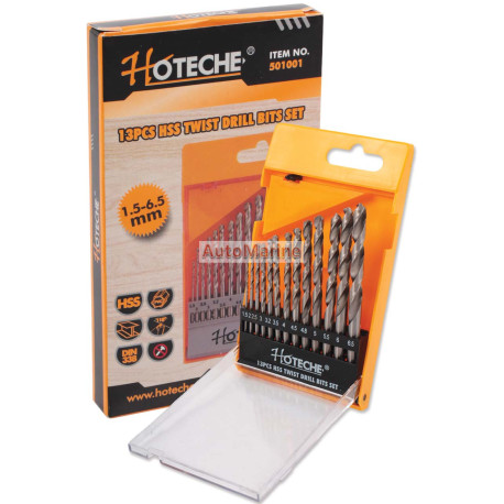 Hoteche 13 Piece HSS Twist Drill Bit Set