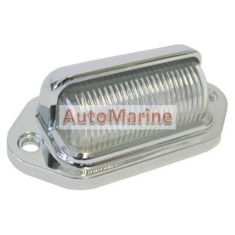 Number Plate Lamp - LED - 12 Volt - Chrome - Plastic