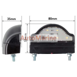 Number Plate Lamp - LED - 12 to 30 Volt - Plastic