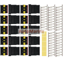 Weatherproof Terminal Connector Set - 5 Way - 1.5mm Cable - 10 Pack