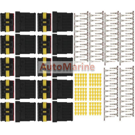 Weatherproof Terminal Connector Set - 6 Way - 1.5mm Cable - 10 Pack