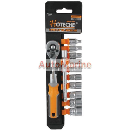 Socket Set - 1/4 inch Drive - 12 Piece - Hoteche