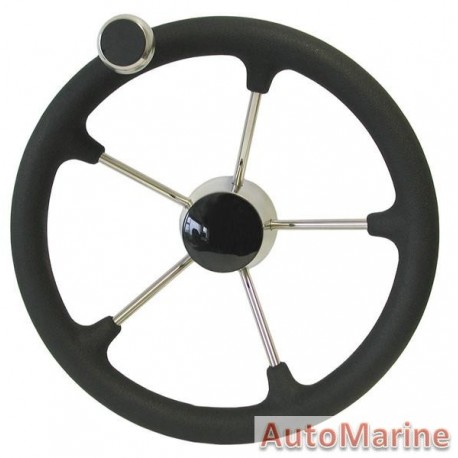 Marine Steering Wheel - 316 Stainless Steel - 330mm