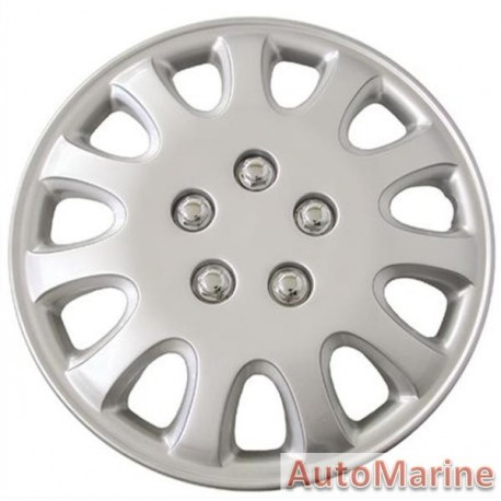 13" Silver Wheel Cover Set