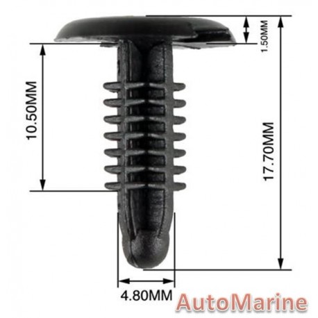 Panel Clips - 4.8mm - 10 Pieces