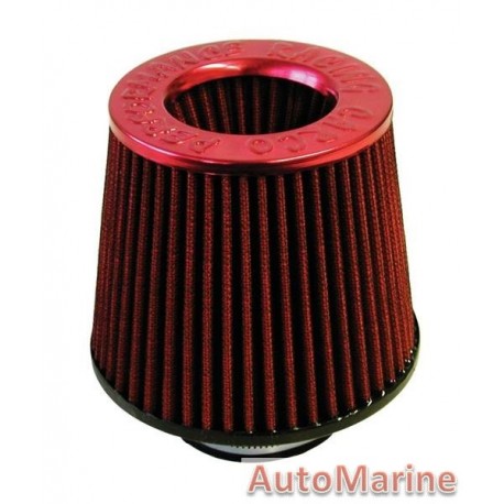 Open Top Air Filter - 76mm - Red