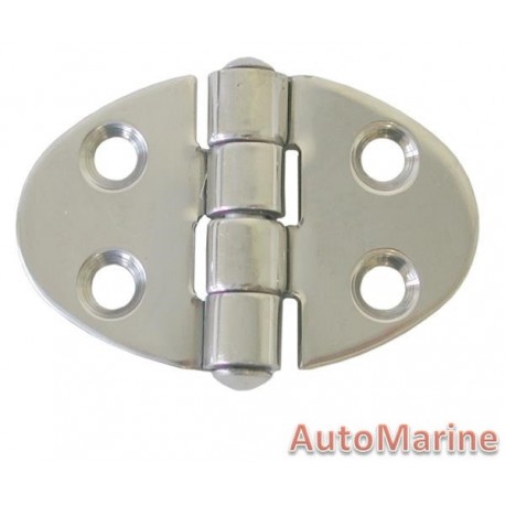 Round Hinge - 51mm x 35mm - Stainless Steel