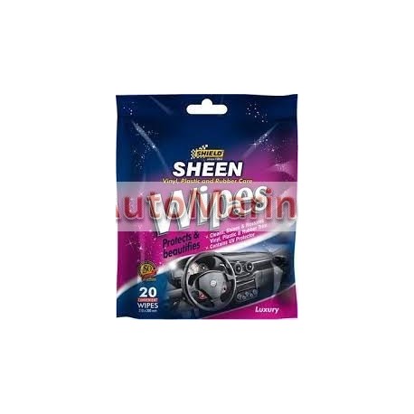 Shield Sheen Vinyl, Plastic and Rubber Care Wipes - Luxury